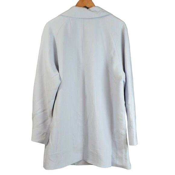 Ellos Trench Coat Womens 20 Blue Long Zip Pockets - Picture 2 of 7